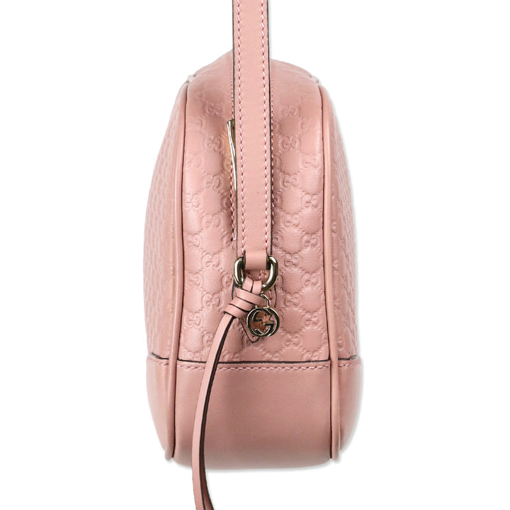 Gucci Pink Rose Microguccissima Leather Bree Crossbody