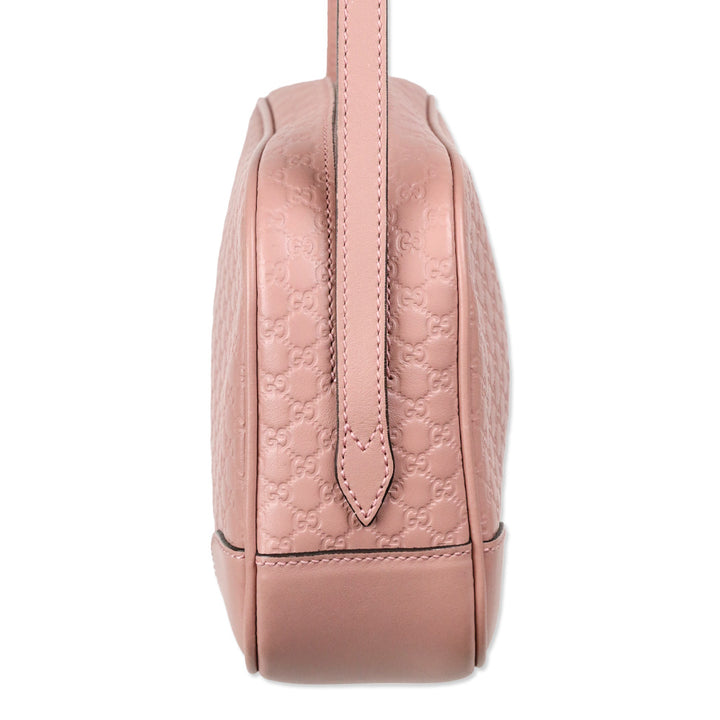 Gucci Pink Rose Microguccissima Leather Bree Crossbody