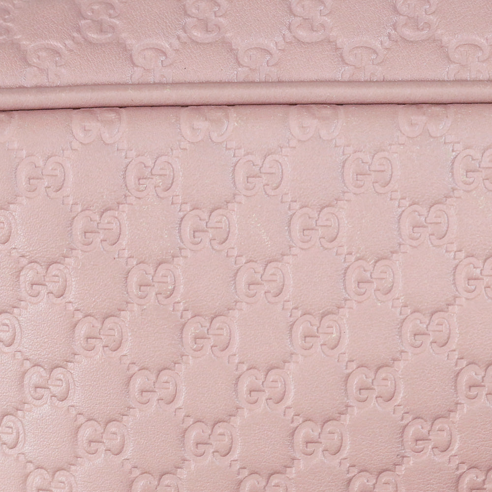 Gucci Pink Rose Microguccissima Leather Bree Crossbody