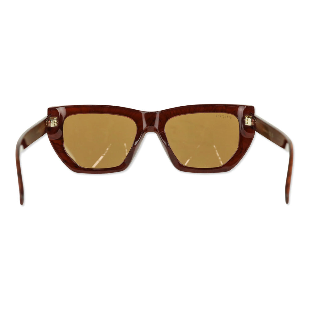 Gucci Pink/Brown Acetate Square Sunglasses