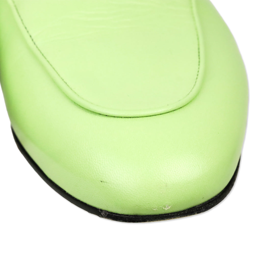 Gucci Pistachio Green Malaga Kid Leather Horsebit Princetown Slipper