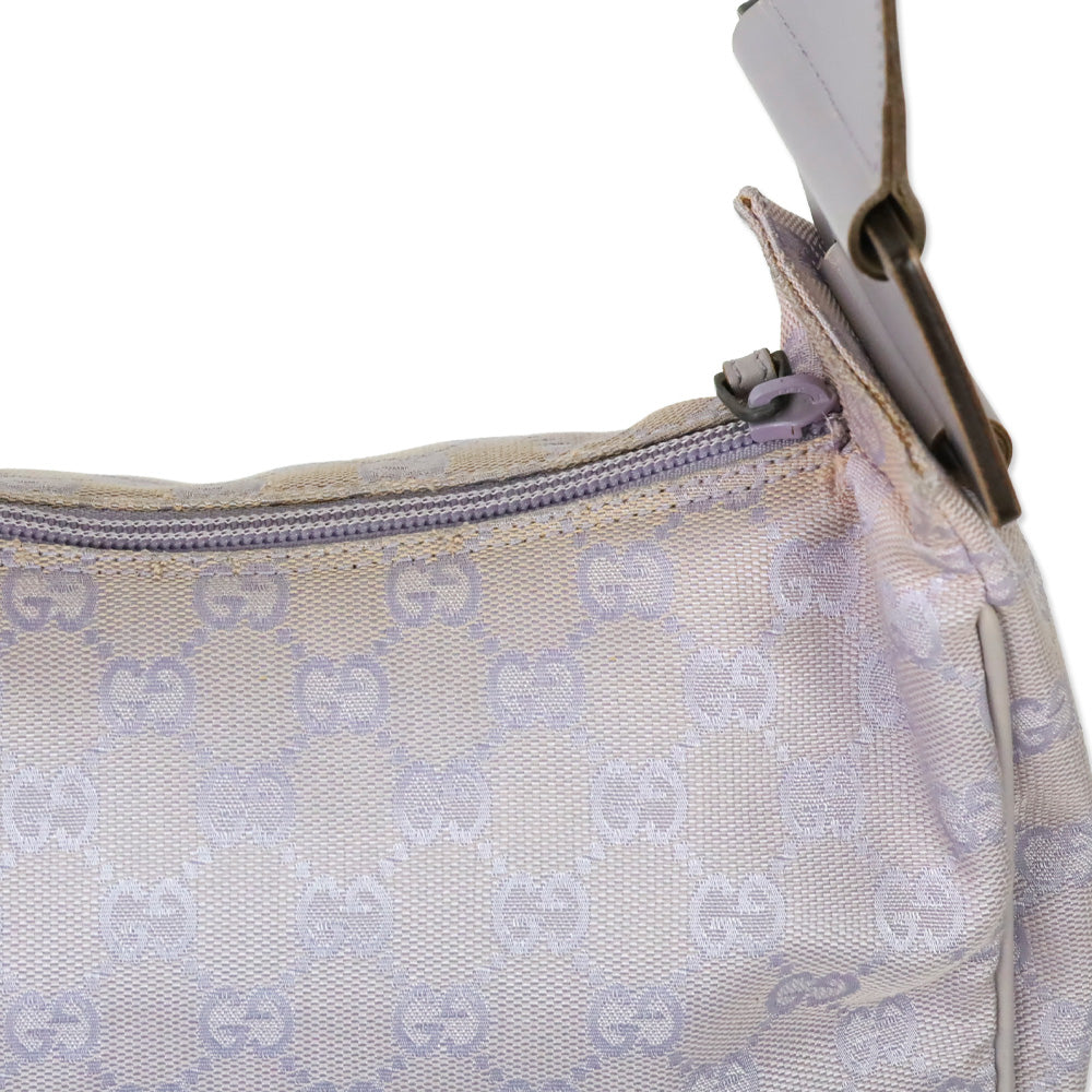 Gucci Purple Lilac GG Monogram Canvas Shoulder Bag
