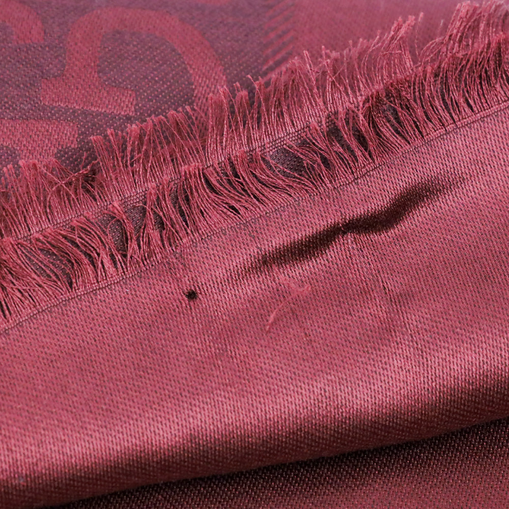 Gucci Red GG Wool Silk Jacquard Shawl