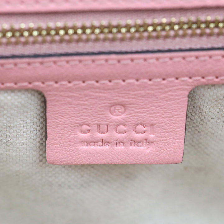 Gucci Red Matelassé Leather Torchon GG Marmont Small Flap Shoulder Bag