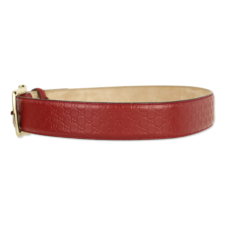 Gucci Red Microguccissima Leather Belt
