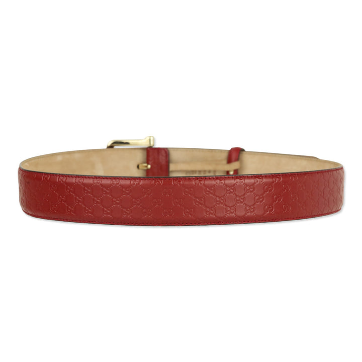 Gucci Red Microguccissima Leather Belt