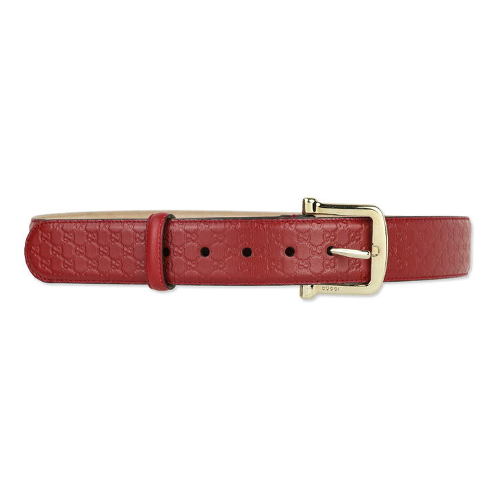 Gucci Red Microguccissima Leather Belt
