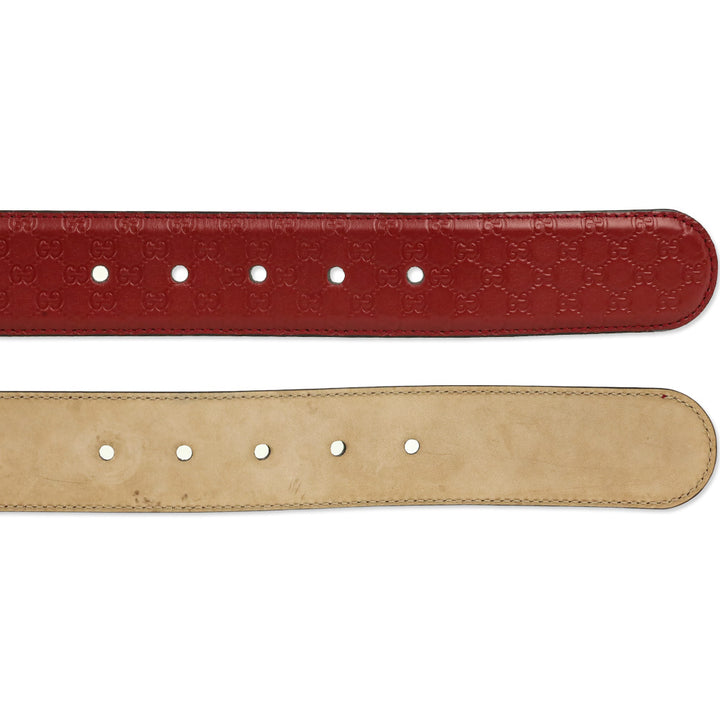 Gucci Red Microguccissima Leather Belt