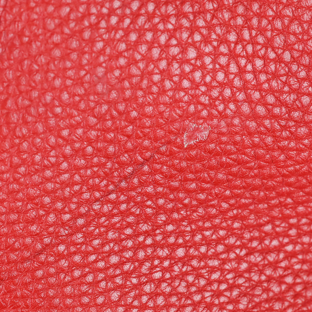 Gucci Red Pebbled Leather Soho Chain Tote Bag