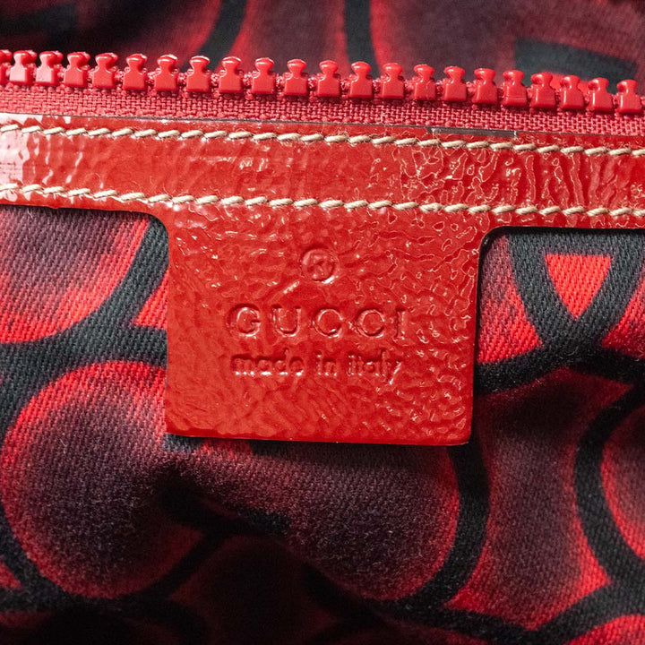 Gucci Red Snow Glam Boston Bag