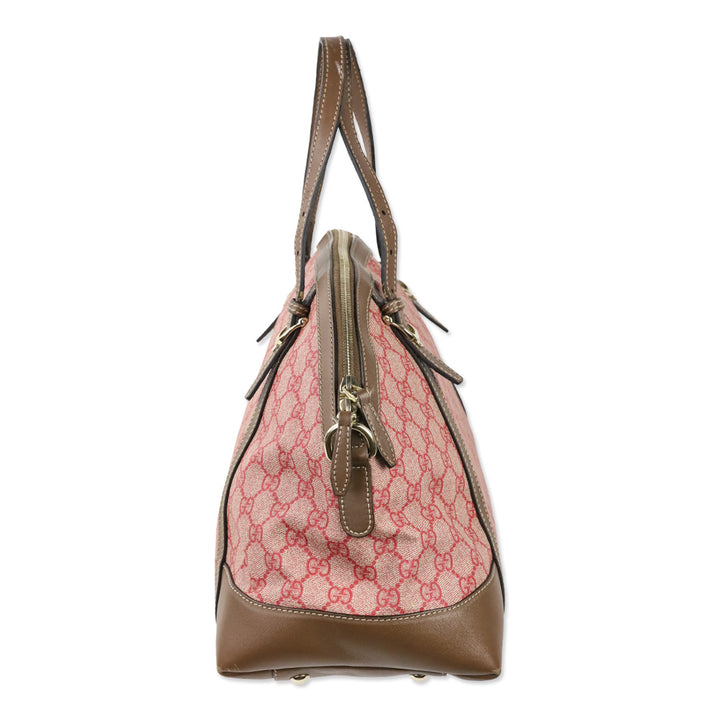 Gucci Red/Beige GG Nice Supreme Dome Medium Bag