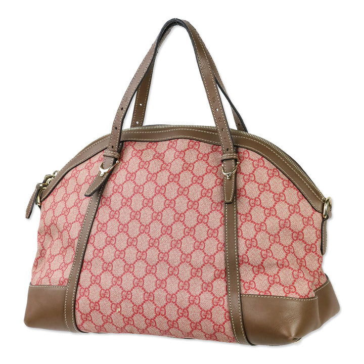 Gucci Red/Beige GG Nice Supreme Dome Medium Bag