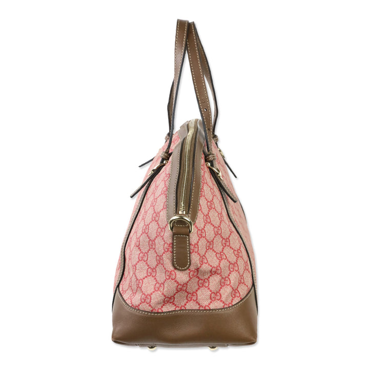 Gucci Red/Beige GG Nice Supreme Dome Medium Bag