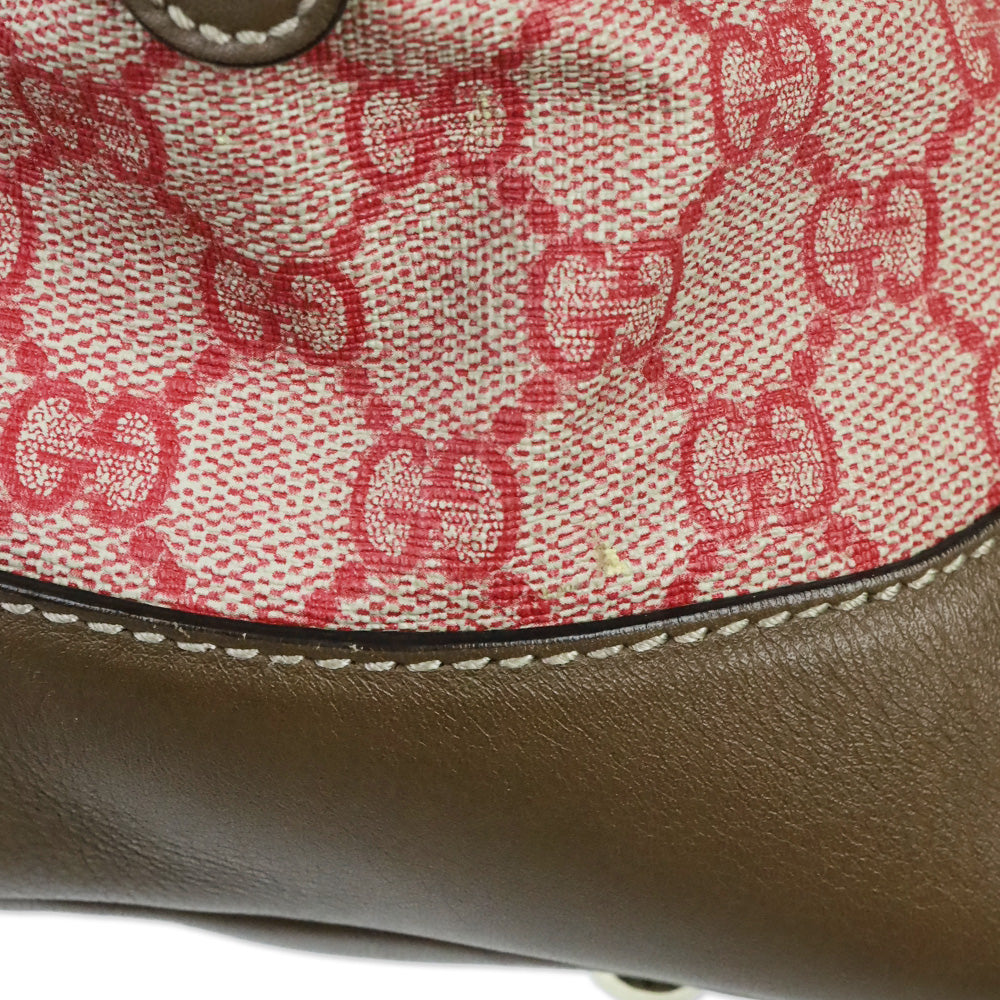 Gucci Red/Beige GG Nice Supreme Dome Medium Bag
