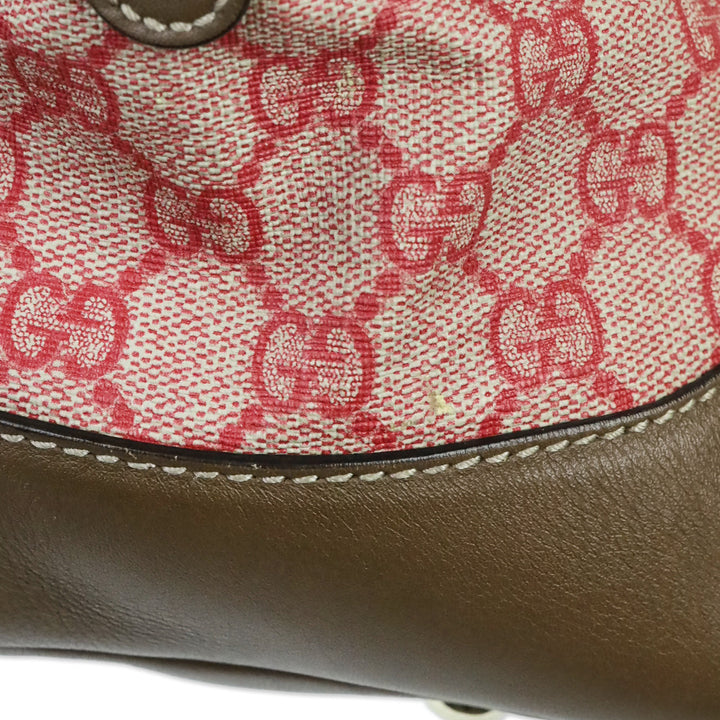 Gucci Red/Beige GG Nice Supreme Dome Medium Bag