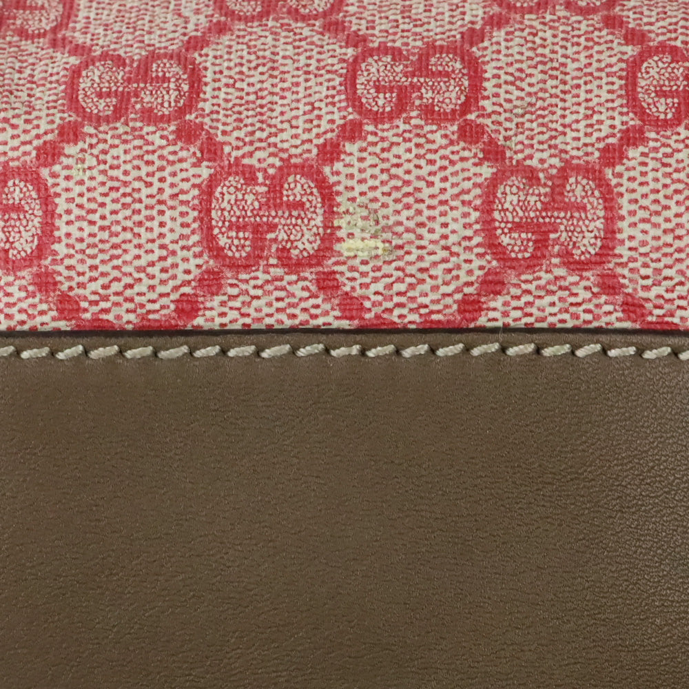Gucci Red/Beige GG Nice Supreme Dome Medium Bag