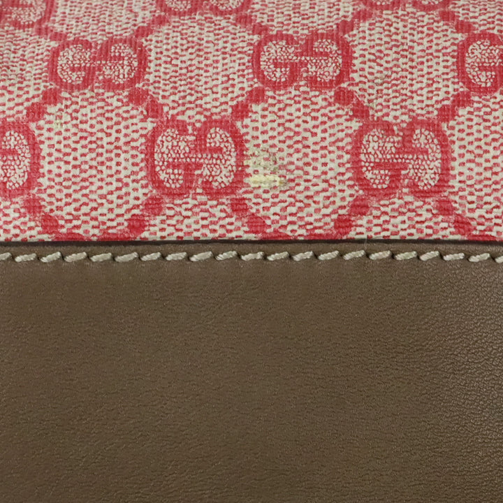 Gucci Red/Beige GG Nice Supreme Dome Medium Bag