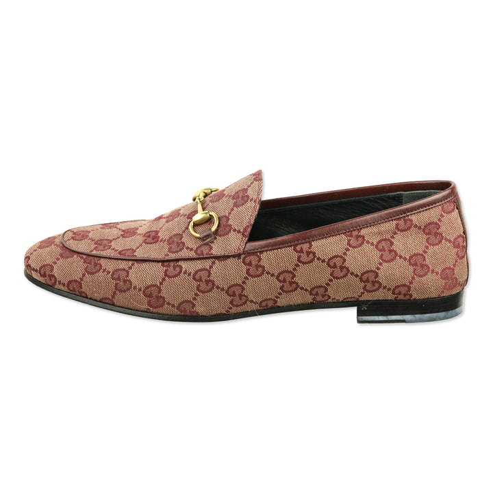 Gucci Sahara Rubino GG Canvas Horsebit Jordaan Loafers