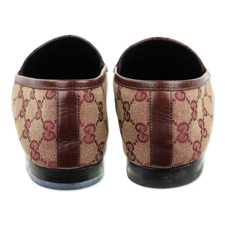 Gucci Sahara Rubino GG Canvas Horsebit Jordaan Loafers