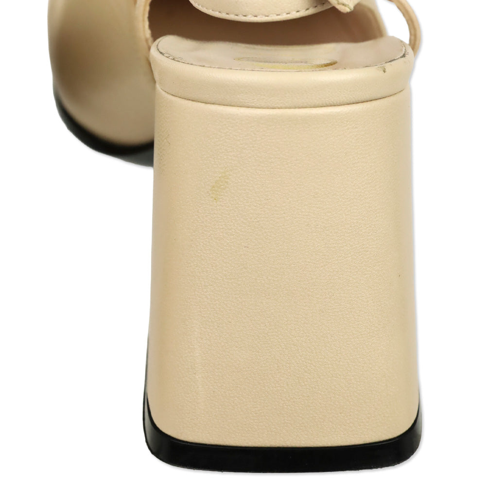 Gucci Skin Rose Malaga Kid Horsebit 75mm Slingback Sandals