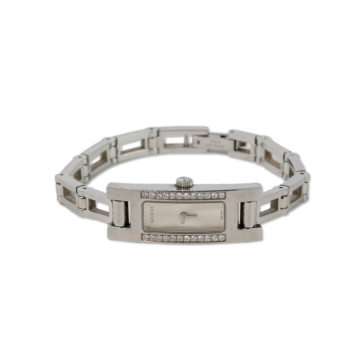 Gucci Stainless Steel Chain 3900 Series Diamond Accented Watch