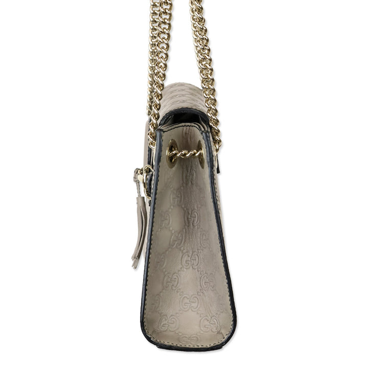 Gucci Storm Grey Soft Guccissima Small Emily Chain Shoulder Bag