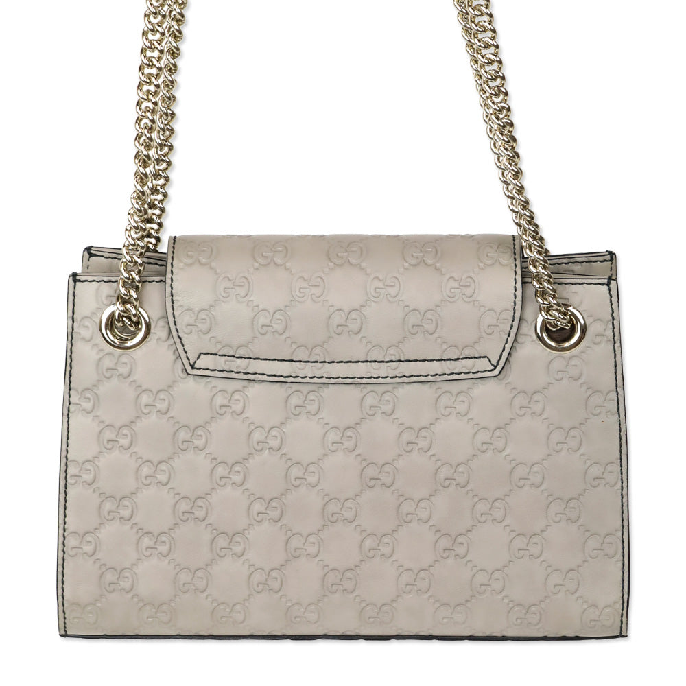 Gucci Storm Grey Soft Guccissima Small Emily Chain Shoulder Bag