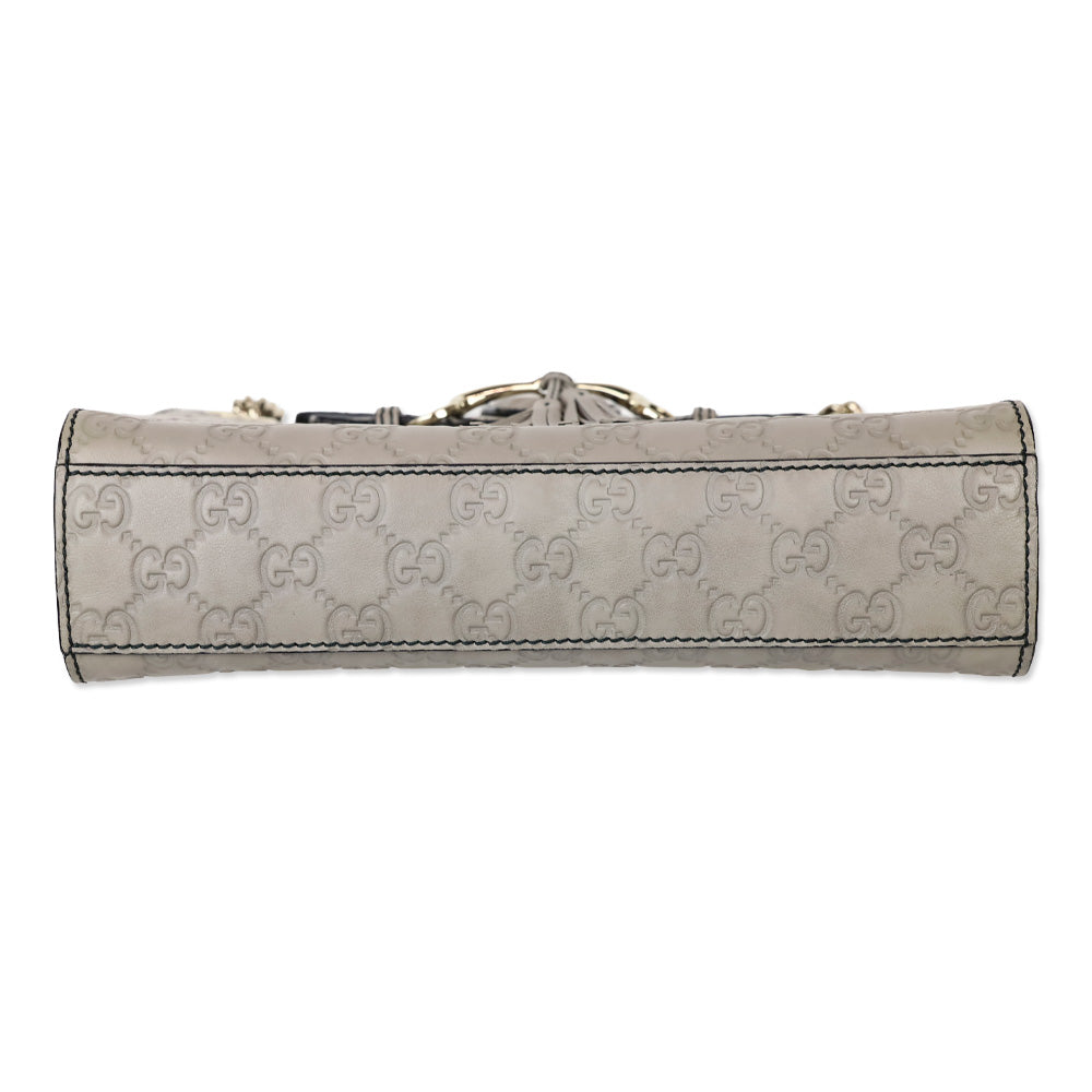 Gucci Storm Grey Soft Guccissima Small Emily Chain Shoulder Bag