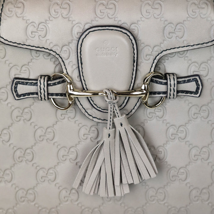 Gucci Storm Grey Soft Guccissima Small Emily Chain Shoulder Bag
