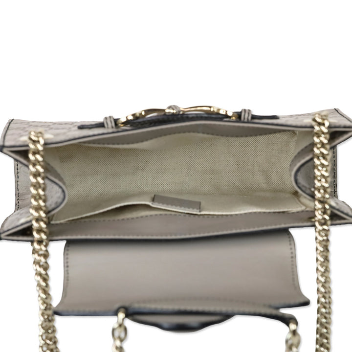 Gucci Storm Grey Soft Guccissima Small Emily Chain Shoulder Bag