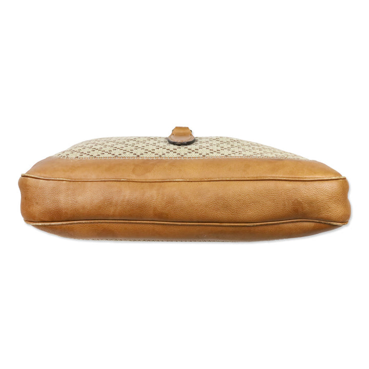 Gucci Tan Diamante Canvas New Jackie Medium Shoulder Bag