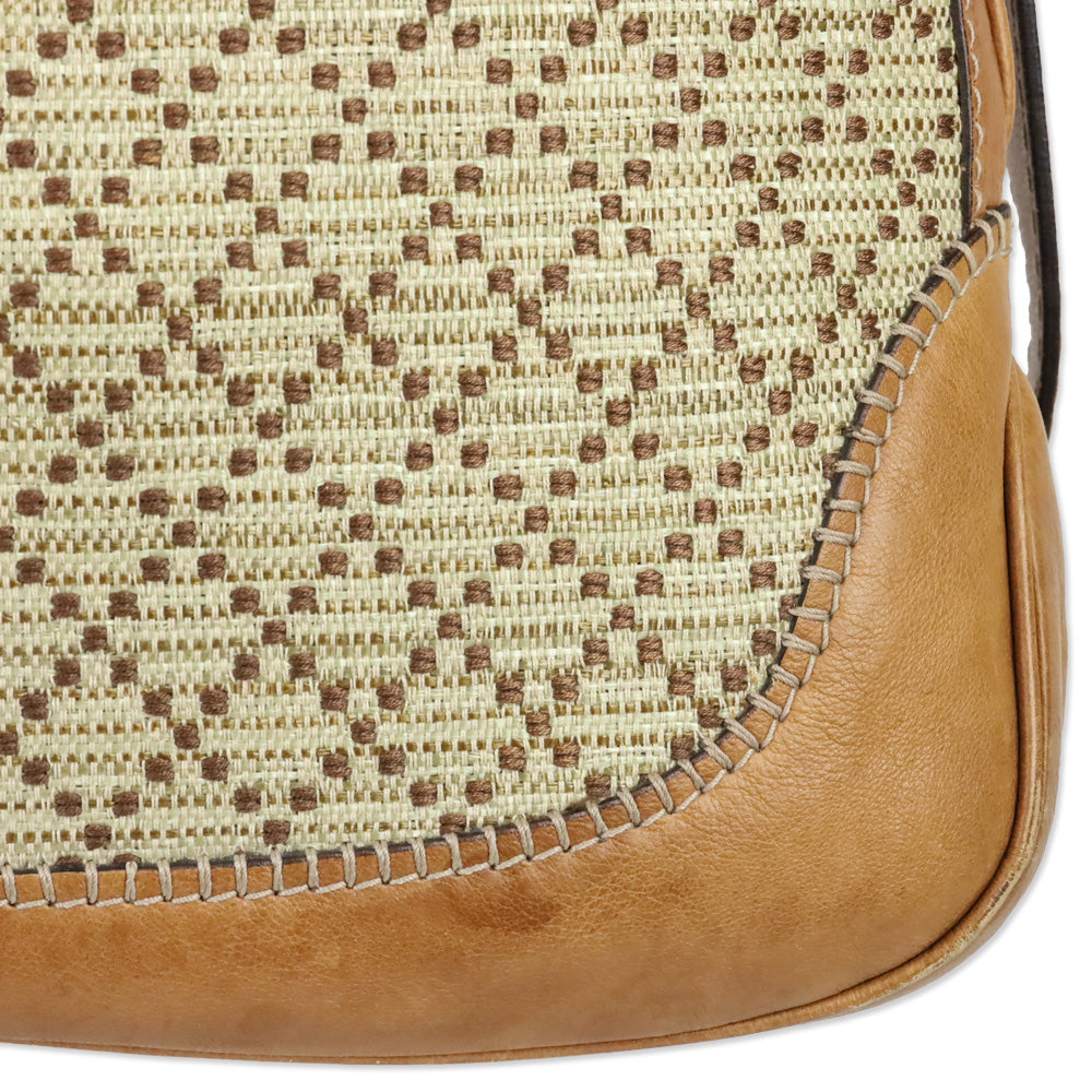 Gucci Tan Diamante Canvas New Jackie Medium Shoulder Bag