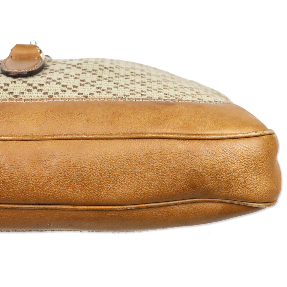 Gucci Tan Diamante Canvas New Jackie Medium Shoulder Bag