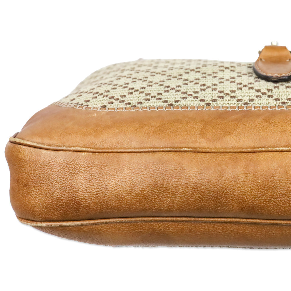 Gucci Tan Diamante Canvas New Jackie Medium Shoulder Bag