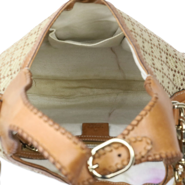 Gucci Tan Diamante Canvas New Jackie Medium Shoulder Bag