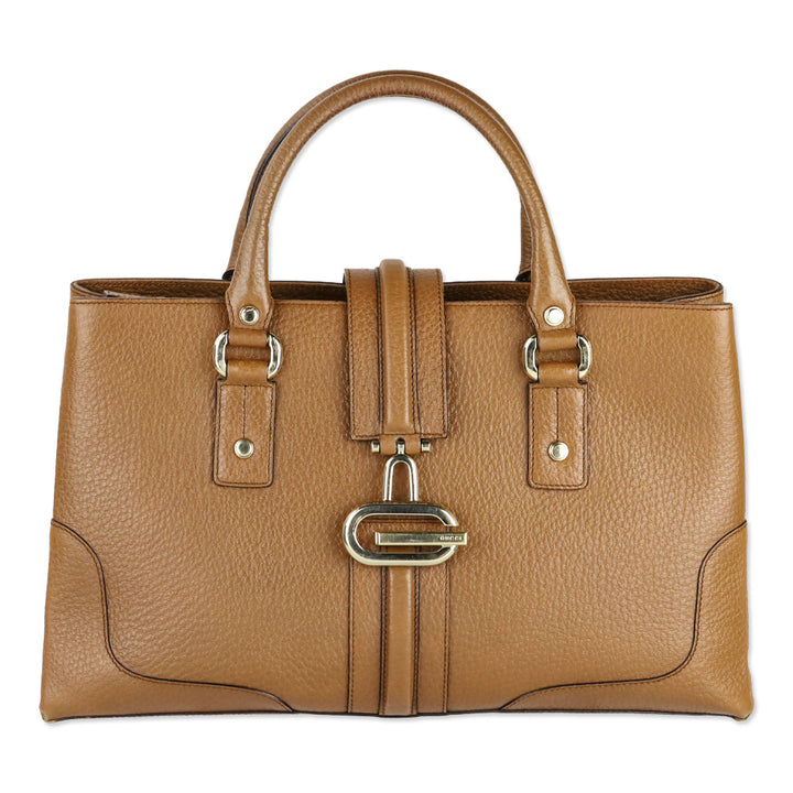 Gucci Tan Grained Leather Medium Junco Tote