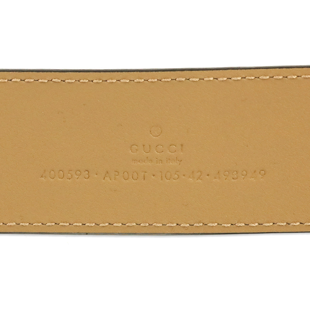 Gucci Tan Leather Antique Gold GG Marmont Belt
