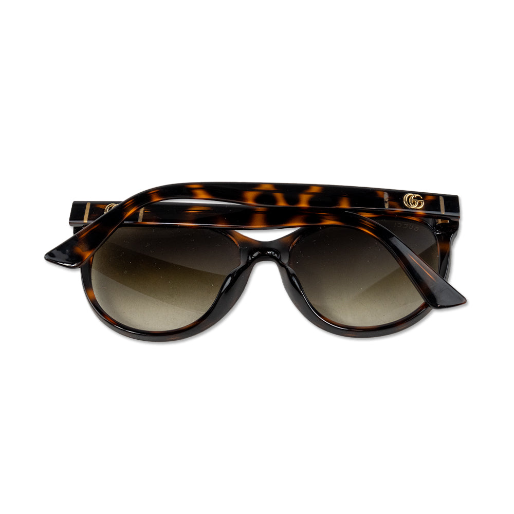 Gucci Tortoise Shell Circle Frame Sunglasses