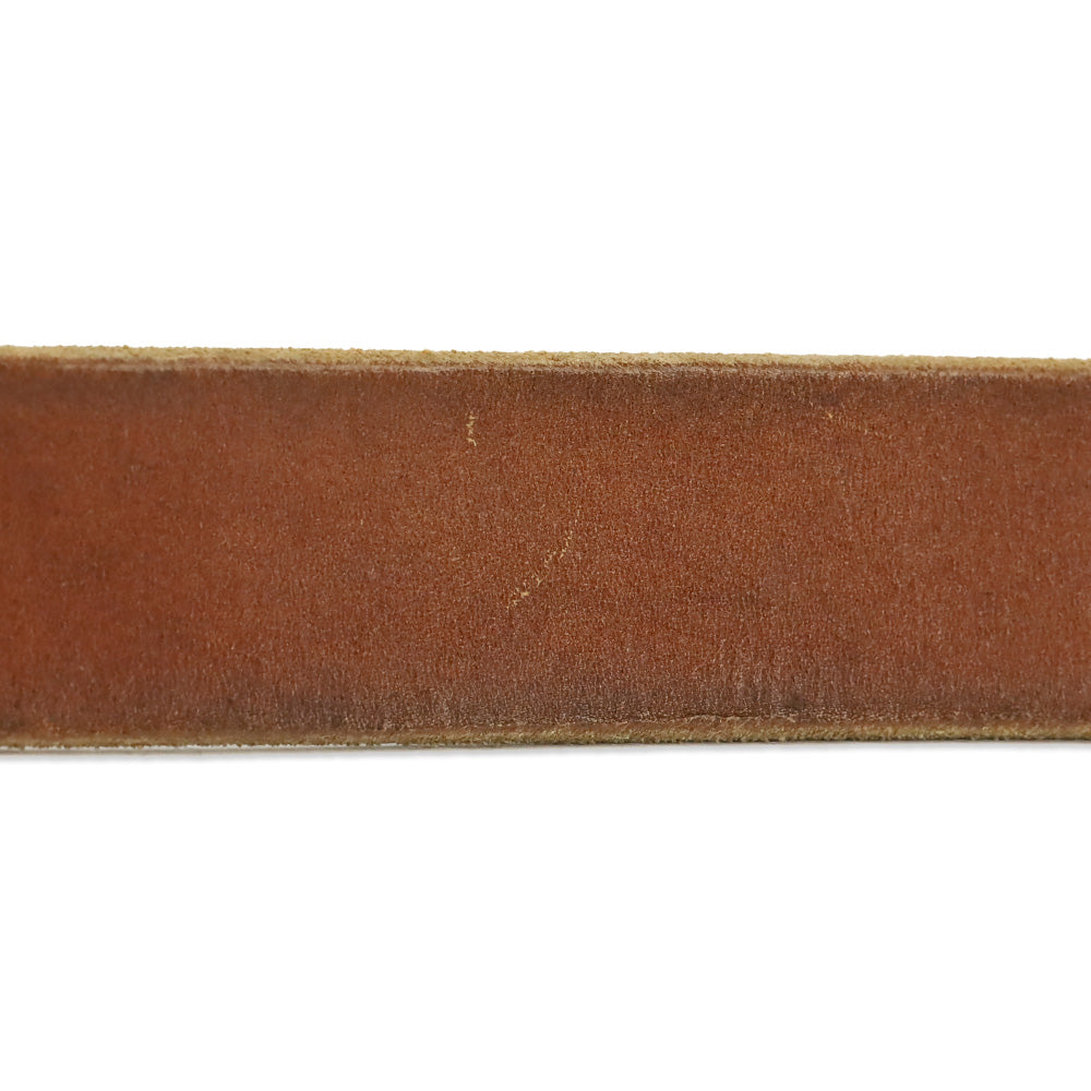 Gucci Unfinished Faded Brown Leather Silver GG Marmont Thin Belt