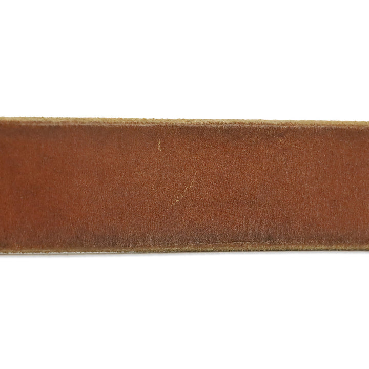 Gucci Unfinished Faded Brown Leather Silver GG Marmont Thin Belt