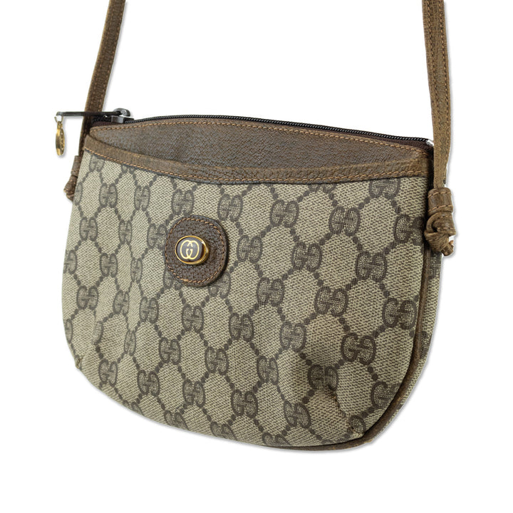 Gucci Vintage Brown GG Plus Crossbody Bag