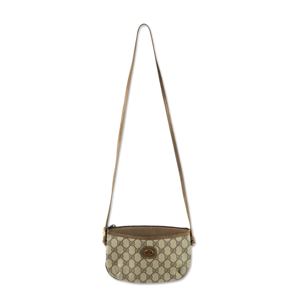 Gucci Vintage Brown GG Plus Crossbody Bag