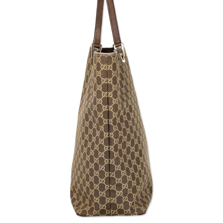 Gucci Vintage Brown Guccissima Canvas Large Tote