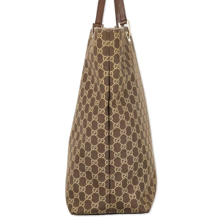 Gucci Vintage Brown Guccissima Canvas Large Tote