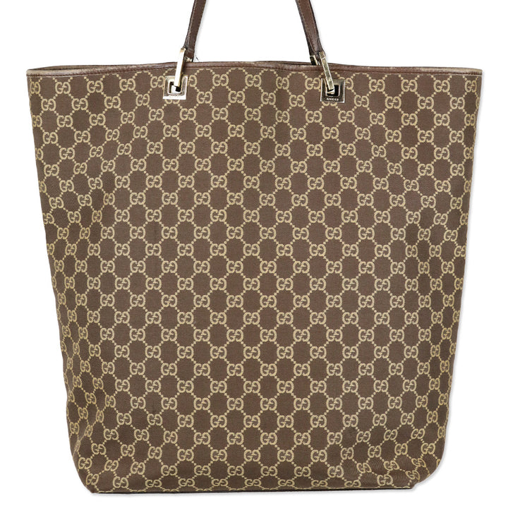 Gucci Vintage Brown Guccissima Canvas Large Tote