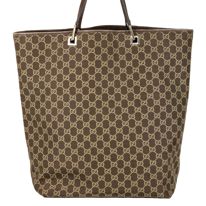 Gucci Vintage Brown Guccissima Canvas Large Tote