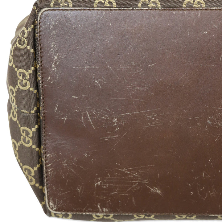 Gucci Vintage Brown Guccissima Canvas Large Tote