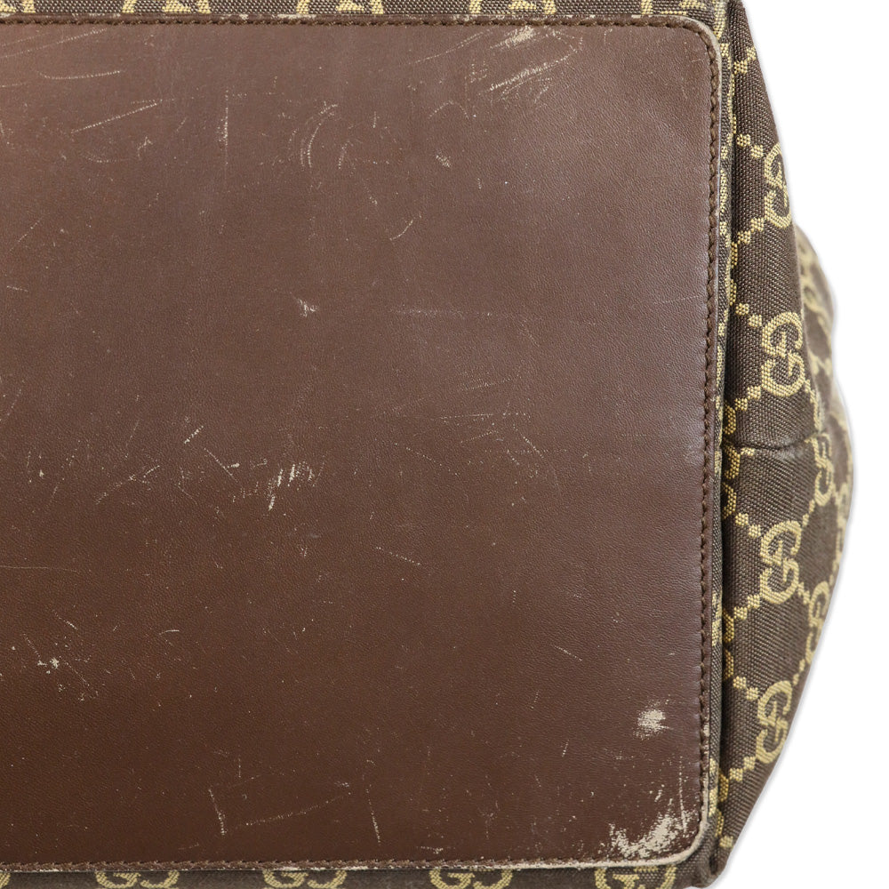 Gucci Vintage Brown Guccissima Canvas Large Tote