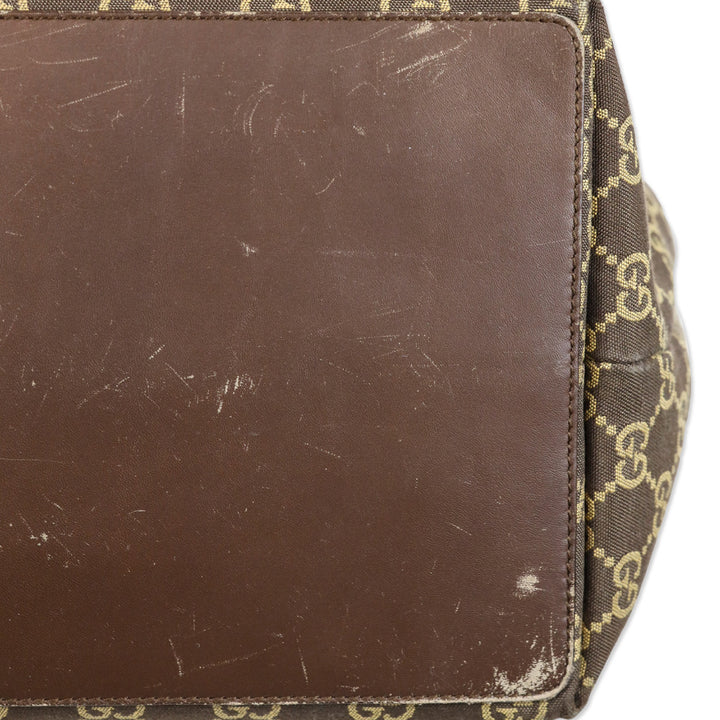 Gucci Vintage Brown Guccissima Canvas Large Tote