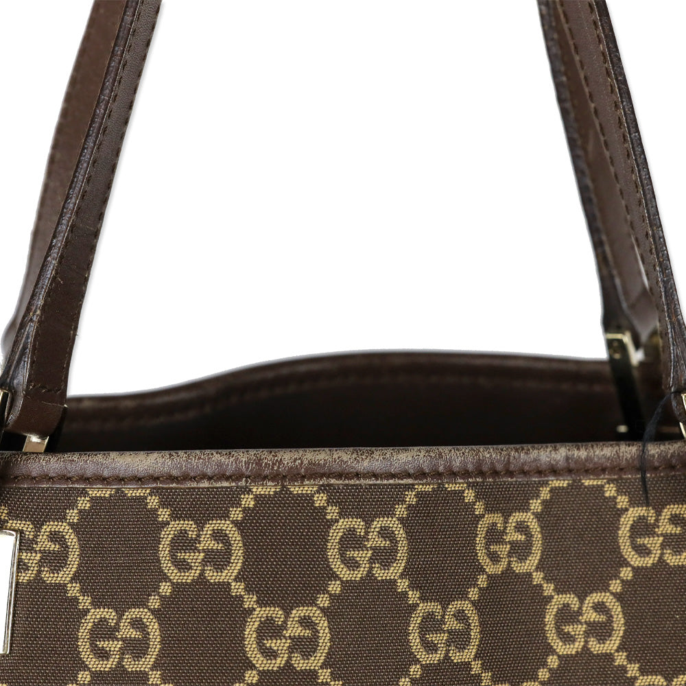 Gucci Vintage Brown Guccissima Canvas Large Tote